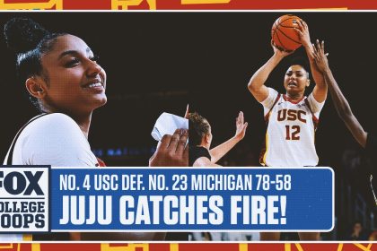 Juju Watkins drops 31 points in No. 4 USC's 78-58 win vs. No. 23 Michigan | CBB on FOX