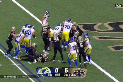 Kyren Williams rushes for a four-yard TD, giving Rams the lead over Saints | NFL Highlights