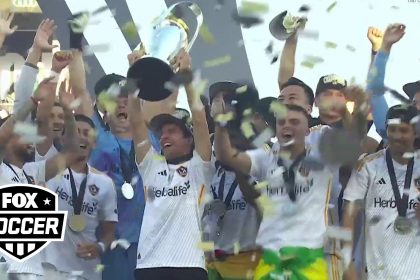 LA Galaxy Full 2024 MLS Cup Championship trophy ceremony | FOX Soccer