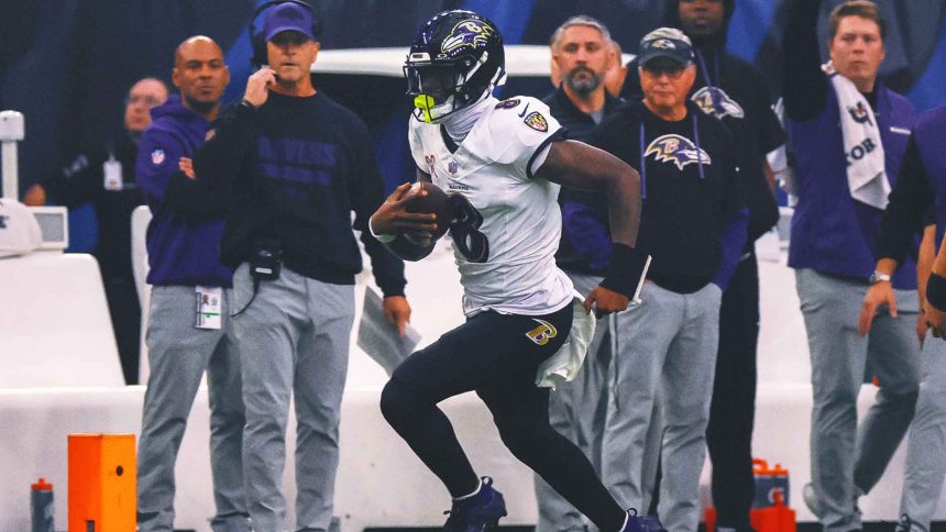 Lamar Jackson passes Michael Vick for most QB rushing yards in NFL history