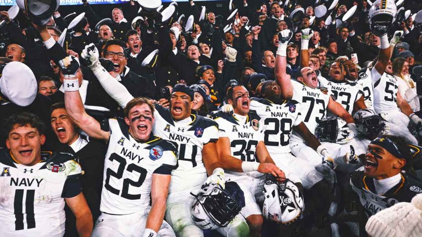 Navy dominates in 31-13 win over No. 22 Army to snap 2-game rivalry losing streak