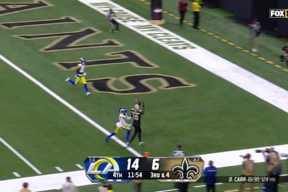 Saints' Derek Carr connects with Marquez Valdez-Scantling for a 28-yard TD, helping tie game against Rams | NFL Highlights