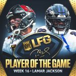 Tom Brady's LFG Player of the Game for Week 16: Ravens QB Lamar Jackson