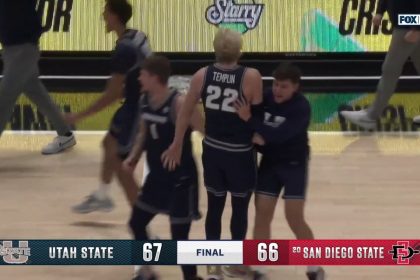 Tucker Anderson hits game-winning, 3-pointer in Utah State's 67-66 road win over San Diego State