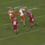 Washington State takes a 21-14 lead over Syracuse after a blocked punt and Josh Meredith recovery