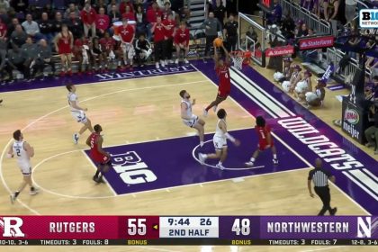 Ace Bailey throws down NASTY alley-oop to extend Rutgers' lead against Northwestern