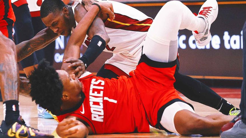 Amen Thompson, Terry Rozier suspended for roles in Rockets-Heat brawl