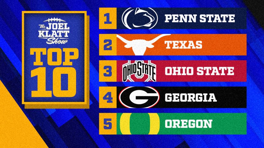 College Football rankings: Joel Klatt's way-too-early top 10 for 2025