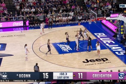 Creighton's Morgan Maly makes buzzer-beater to trim deficit against UConn