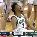 Jaden Akins scores TOUGH AND-ONE layup to seal Michigan State's 90-85 victory over Penn State