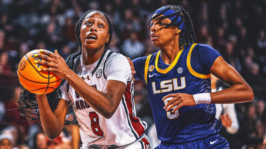 Joyce Edwards, No. 2 South Carolina hand No. 5 LSU first loss of season