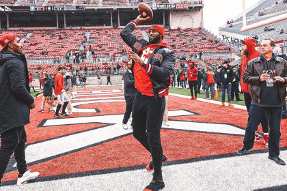 LeBron James would have to earn a spot on Ohio State's football team, says Ryan Day