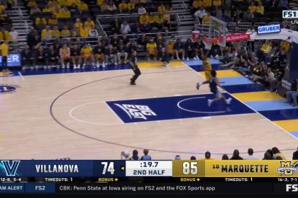 Marquette's Kam Jones catches cross-court pass and makes game-sealing layup vs. Villanova