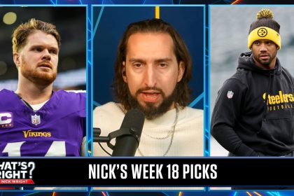 Nick's Picks: Vikings (+2.5) upset Lions, Steelers (+2) defeat Bengals in Week 18 | What's Wright?