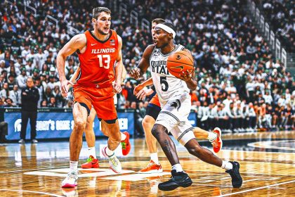 No. 12 Michigan State rallies and holds on to beat No. 19 Illinois, 80-78