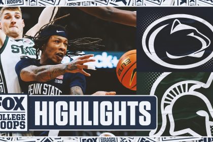 Penn State Nittany Lions vs. No. 12 Michigan State Spartans Highlights | FOX College Hoops