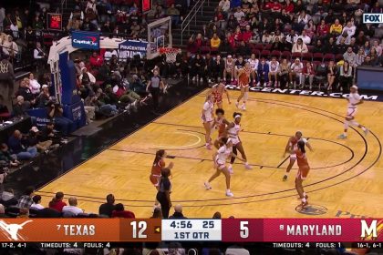 Texas' Madison Booker forces steal and sinks 3-pointer to extend lead over Maryland