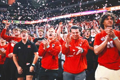 The best dunk contest of the year is … by the Nebraska football team?