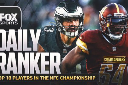 Who are the 10 best players in Commanders-Eagles NFC Championship Game?