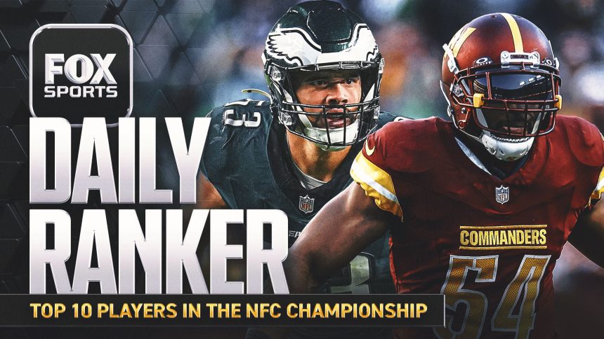 Who are the 10 best players in Commanders-Eagles NFC Championship Game?