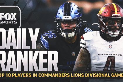 Who are the 10 best players in the Commanders-Lions divisional round matchup?