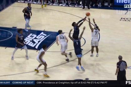 Xavier's Ryan Conwell splashes 3-pointer while drawing foul to tie game against Villanova