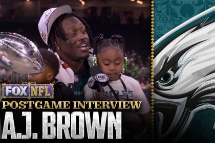 A.J. Brown after Eagles win Super Bowl LIX against Chiefs: 'The city needed this' | NFL on FOX