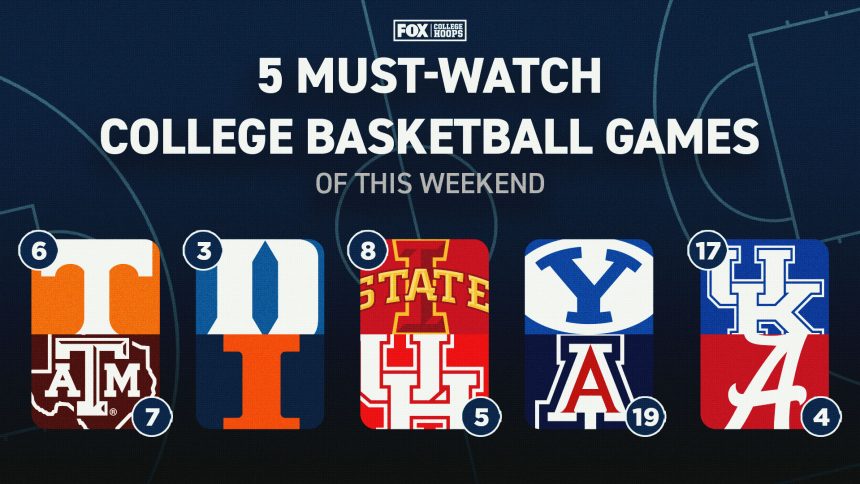 College basketball weekend preview: Top five matchups to tune into Saturday