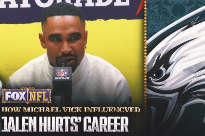 Jalen Hurts on Michael Vick: 'He paved the way for all of us' | SBLIX Opening Night