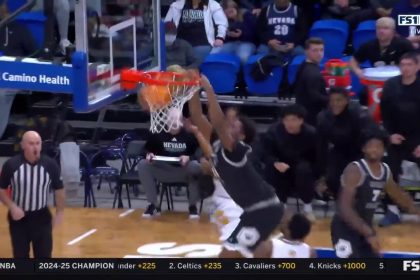 Nevada's Justin McBride throws down dunk to extend lead against SJSU