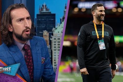 Nick Wright gives Nick Sirianni his props after Eagles dominate the Super Bowl | First Things First