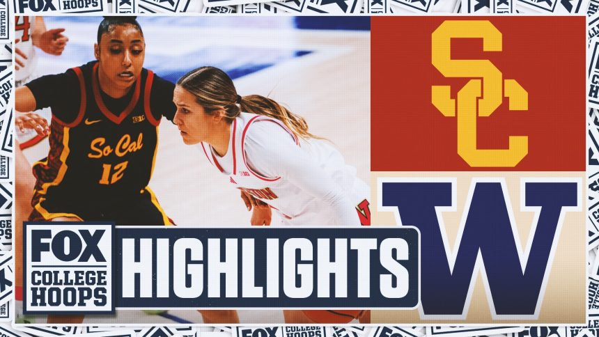 No. 6 USC Trojans vs. Washington Huskies Highlights | FOX College Hoops