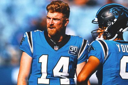 Panthers re-sign QB Andy Dalton on 2-year deal to keep mentoring Bryce Young