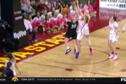 TCU's Hailey Van Lith makes and-one layup to extend lead against Iowa State