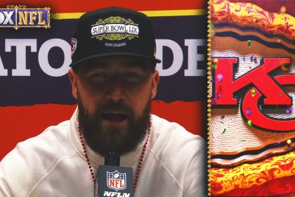 Travis Kelce on Taylor Swift's dads' Super Bowl allegiance: 'He'll be wearing red' | Super Bowl LIX Opening Night