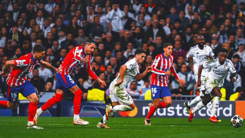 Real Madrid beats Atletico 2-1 in Champions League derby, Arsenal romps PSV