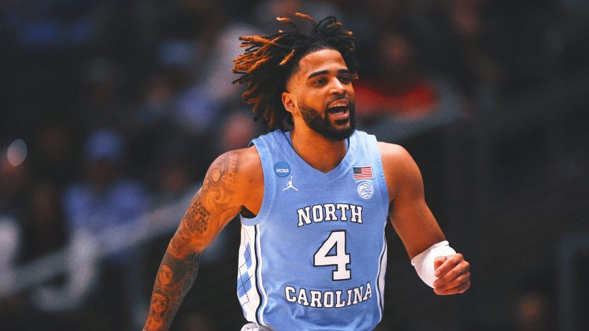 RJ Davis perfect on six 3s as North Carolina routs San Diego State 95-68 in First Four