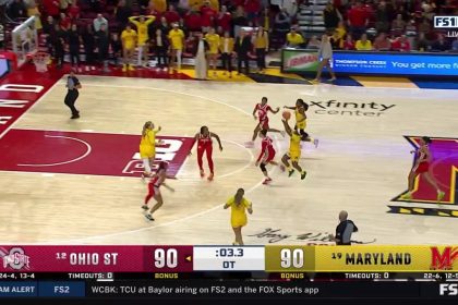 Sarah Te-Biasu drills INCREDIBLE 3-pointer to help Maryland defeat Ohio State in OT