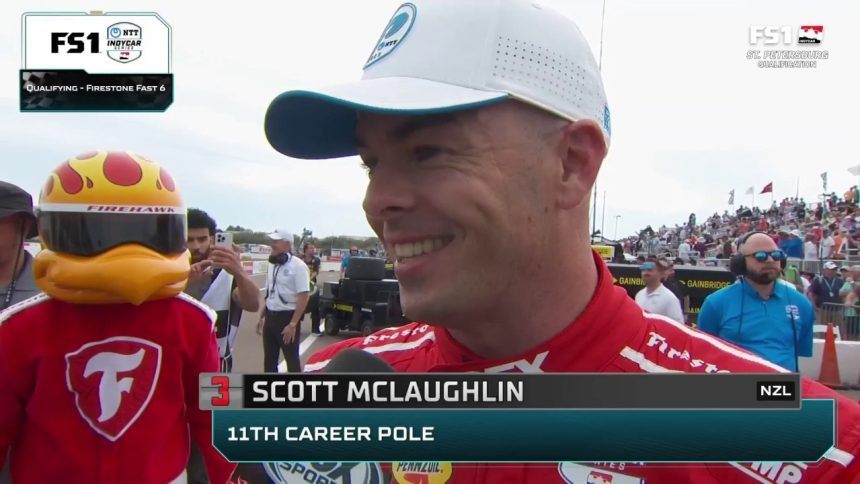 Scott McLaughlin on 11th career pole win: 'Immaculate vibes we like to say' | INDYCAR on FOX