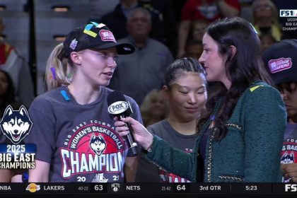 UConn Huskies hoist 2025 Big East Trophy, Paige Bueckers wins Most Outstanding Player | FOX Sports