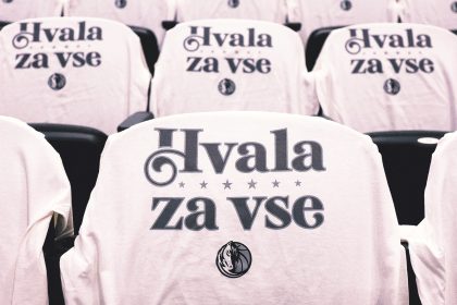Luka Doncic holds back tears while watching tribute video from Mavs