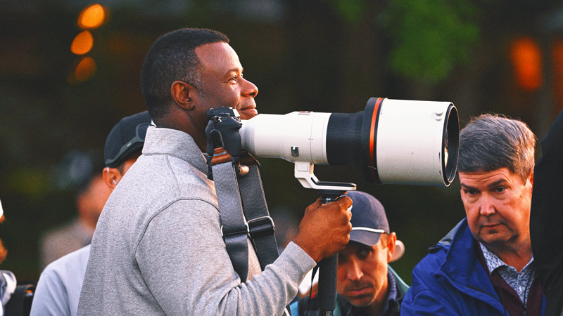 MLB Hall of Famer Ken Griffey Jr. is at the 2025 Masters — as a photographer