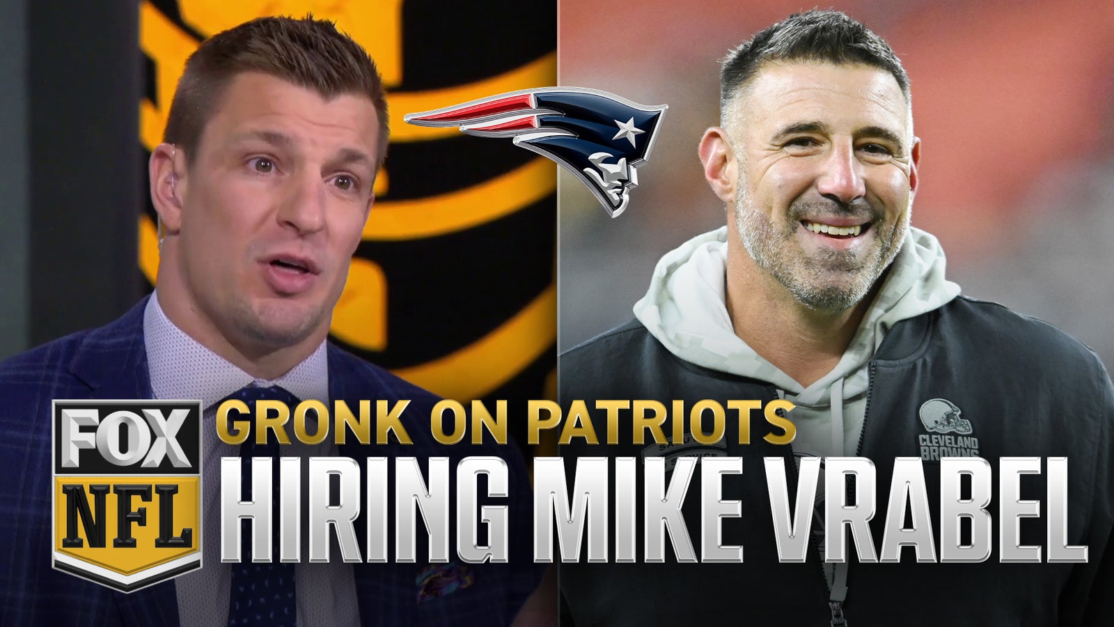 Rob Gronkowski reacts to Patriots hiring Mike Vrabel as head coach