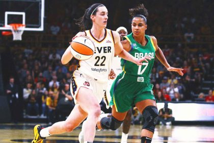 Caitlin Clark makes triumphant return to Iowa and, of course, nails a logo 3
