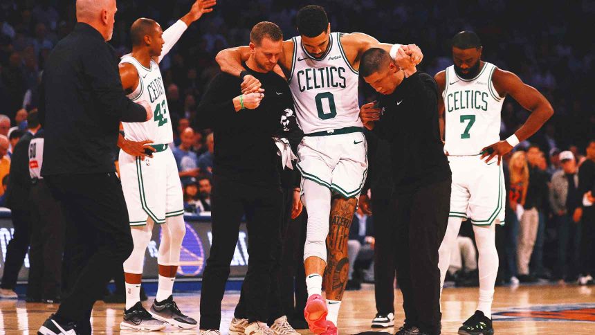 Celtics 'at a loss for words' as they await news on Jayson Tatum