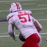 Defenders' Anthony Hines recovers the fumble and takes it to the house against Brahmas