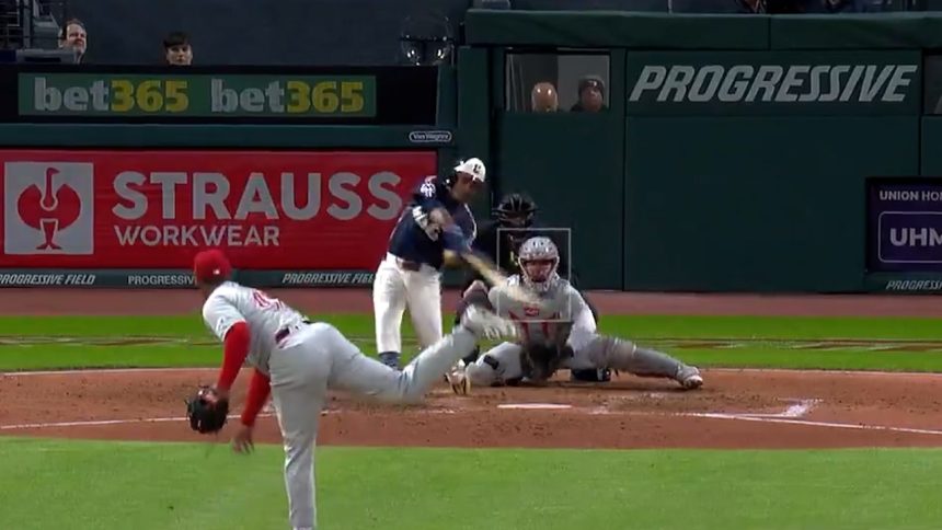 José Ramírez smashes a solo home run, extending Guardians' lead over Phillies