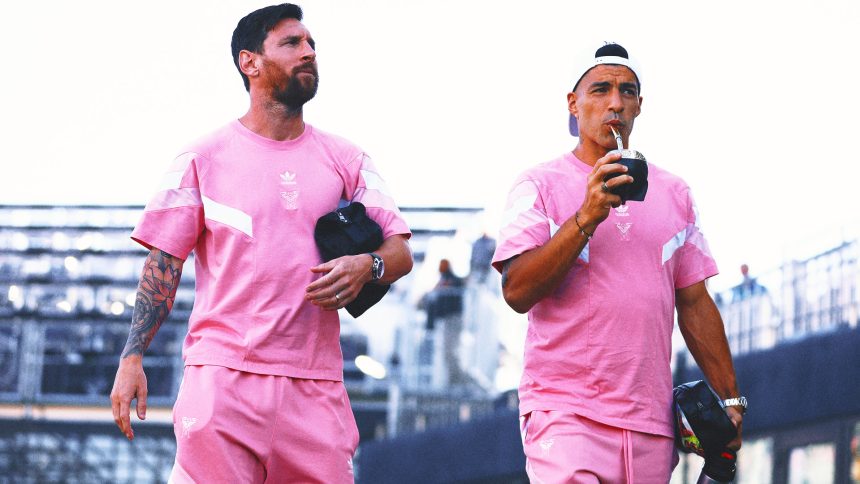 Lionel Messi helps Luis Suarez launch an Uruguayan soccer club