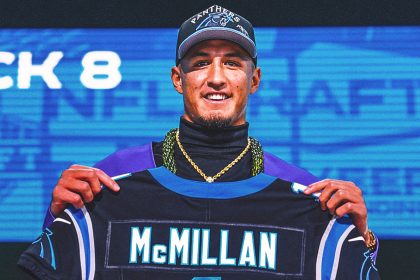Panthers rookie WR Tetairoa McMillan: 'I'm looking forward to bringing joy back'