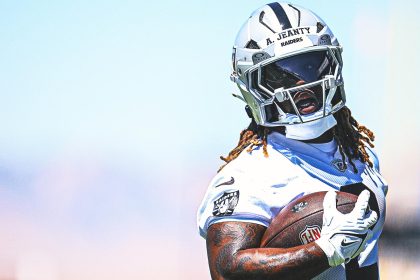Raiders' first-rounder Ashton Jeanty practices for first time at rookie camp